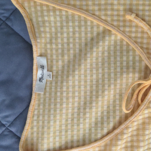 Madewell Gingham Now Yellow Top - Picture 4 of 6